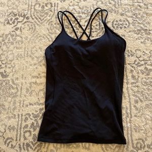 Lululemon black workout tank top